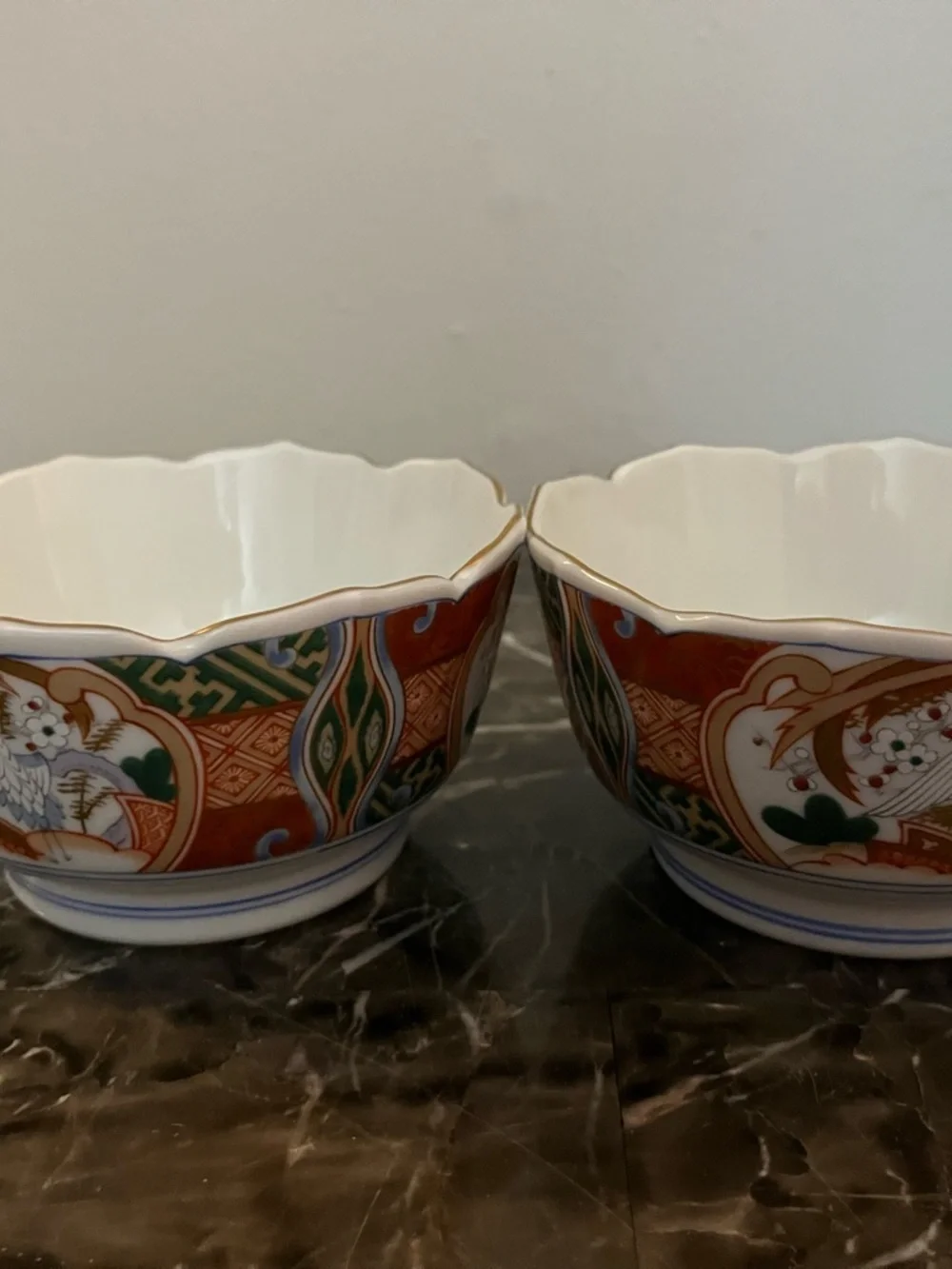 Vintage Andrea by Sadek Porcelain Footed Bowls Set of 2
